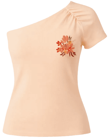 w 1 side shoulder beige tshirt bodyfit e1783147206214
