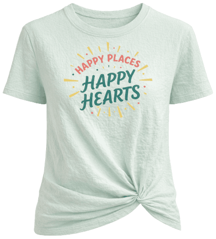 w happy hearts side knot tshirt comfortfit e1783153990156